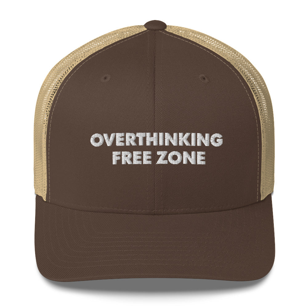 Overthinking Free Zone - Trucker Cap