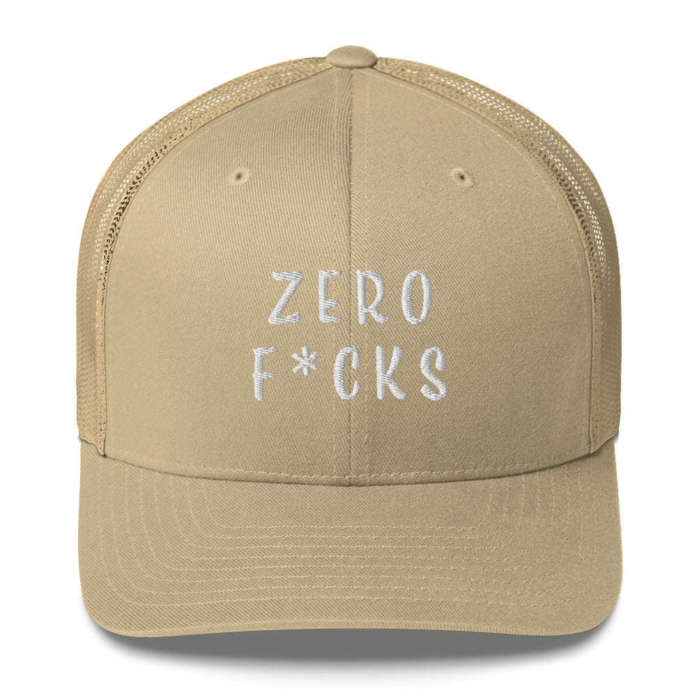 Zero F's - Trucker Cap
