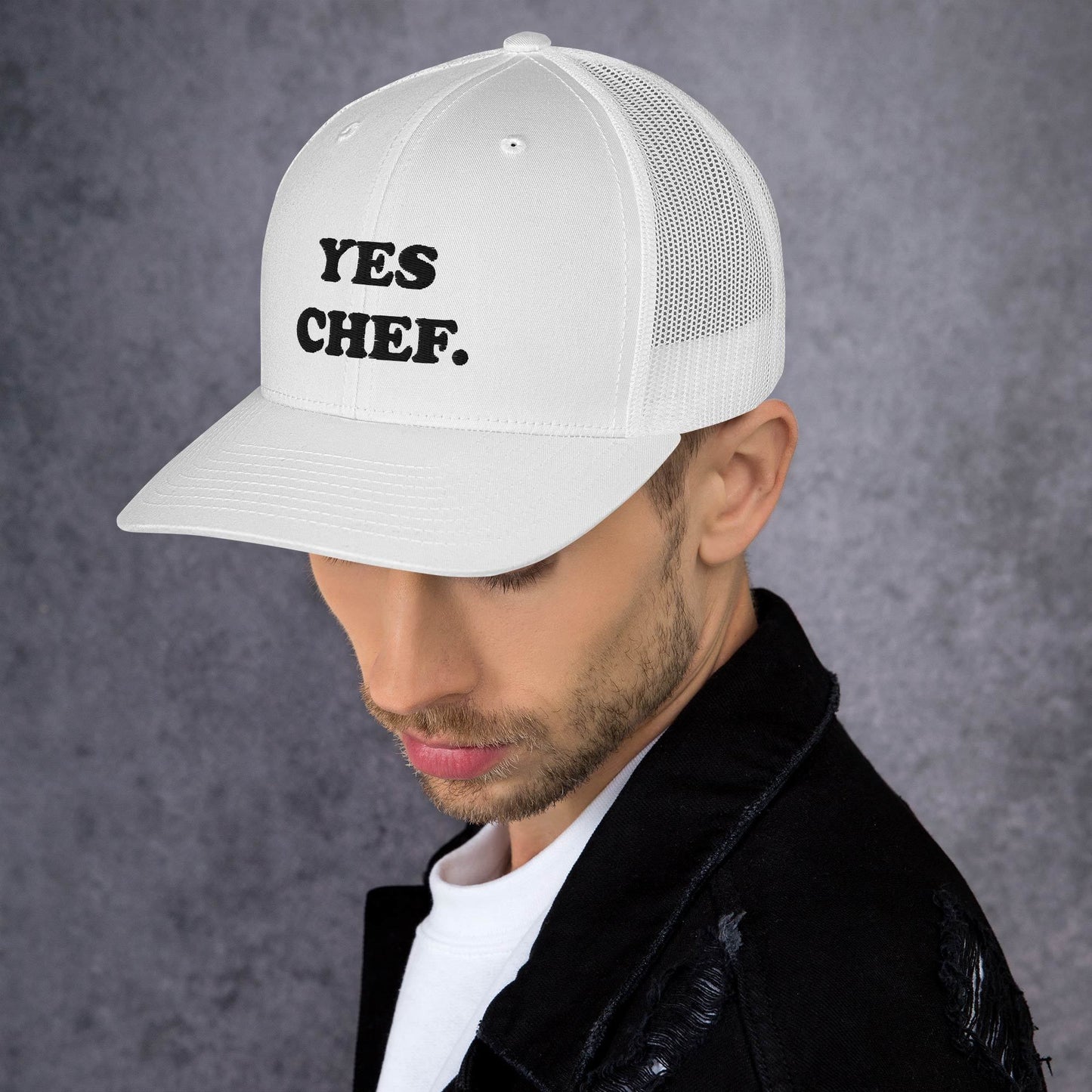 Yes Chef BW - Trucker Cap
