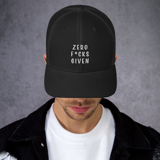 Zero F's Given - Trucker Cap